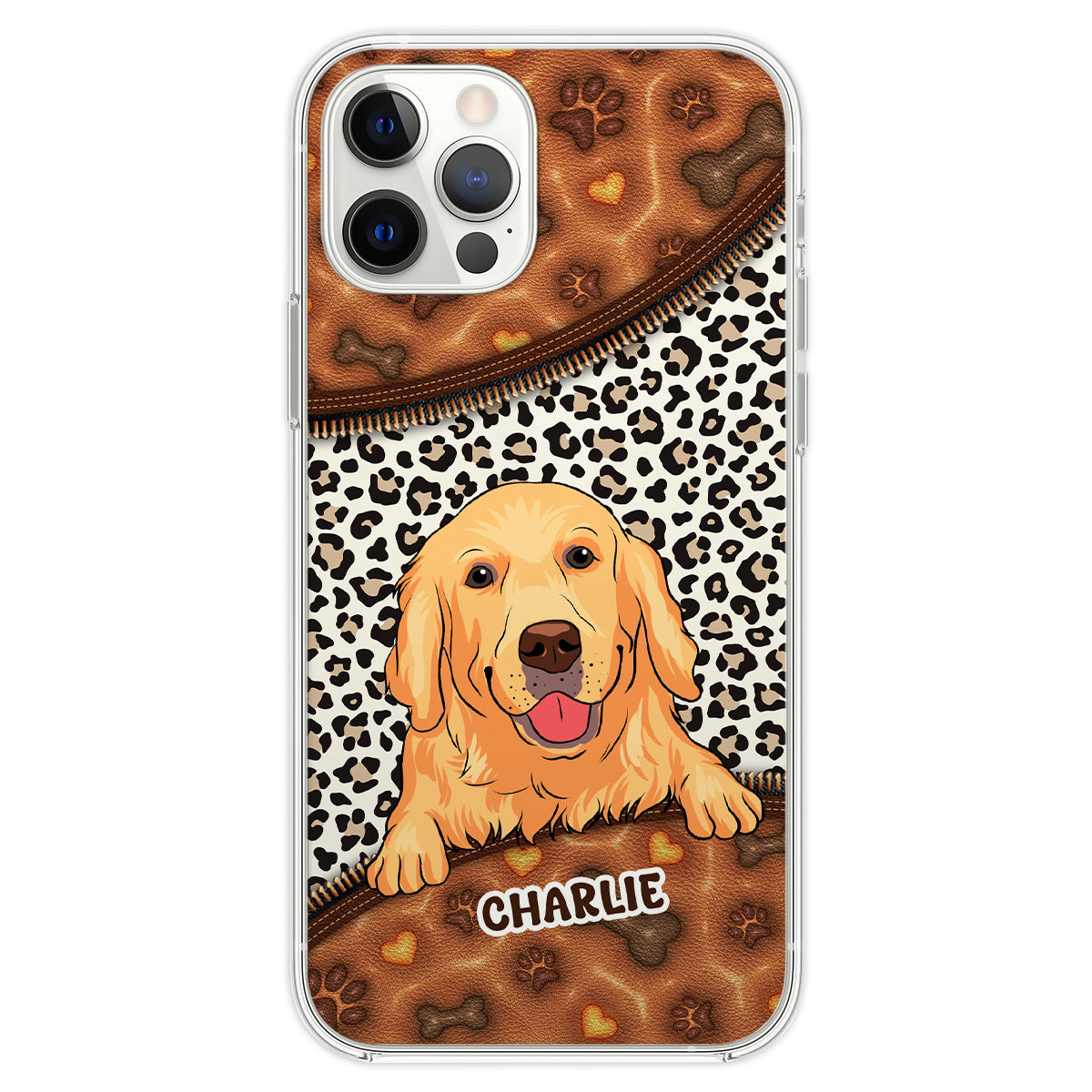 Our Dogs - Customizable 3D Inflated Effect Personalized Phone Case for Smartphones