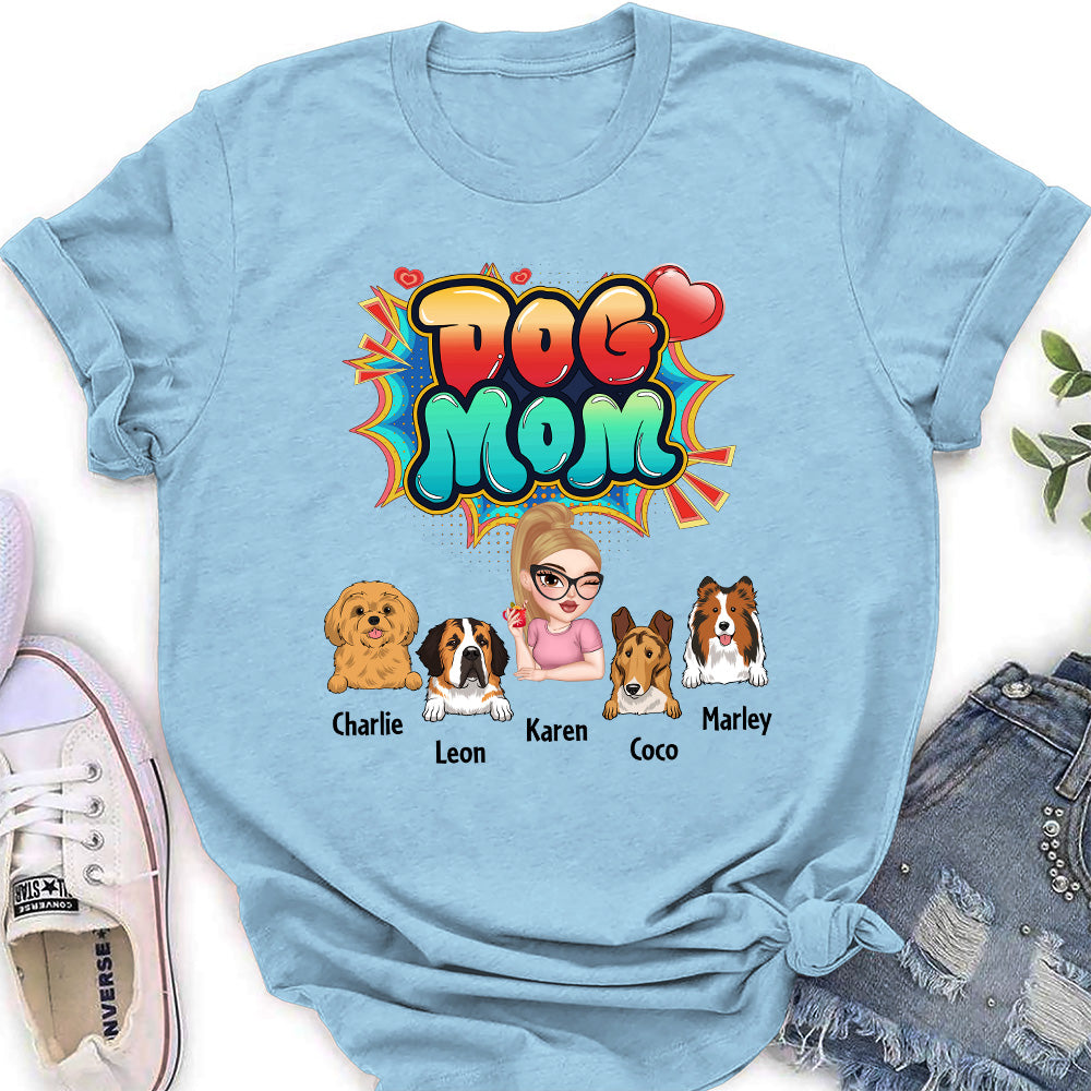 Sweet Dog Mom - Personalized Custom Women's Cotton Blend T-Shirt for Pet Lovers