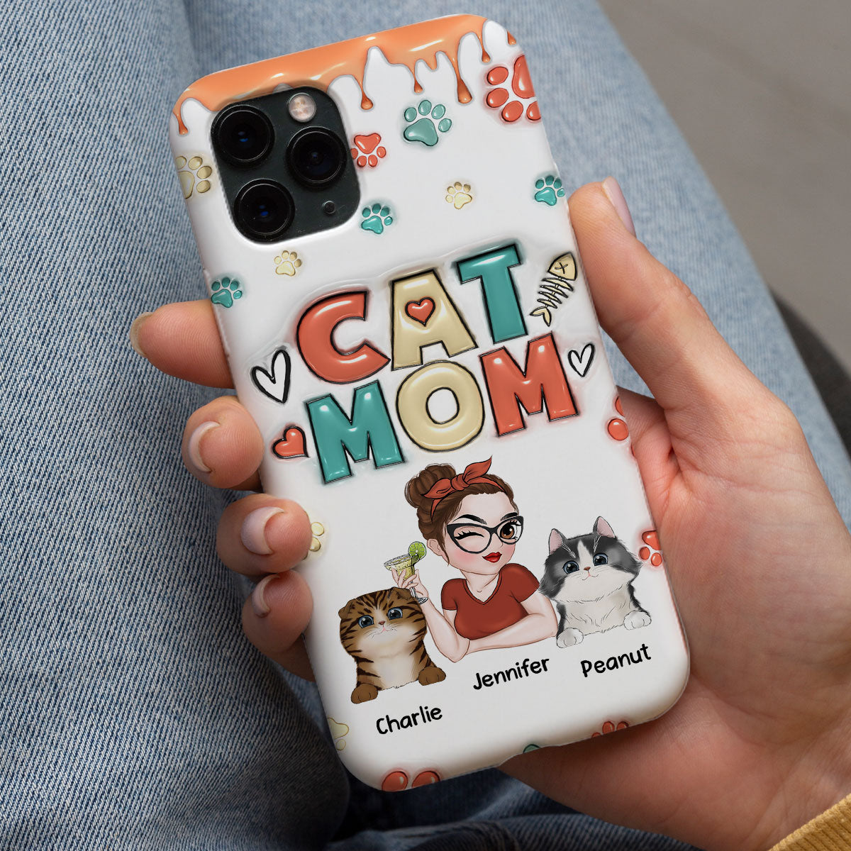 My Lovely Cat - Personalized Custom 3D Inflated Effect Smartphone Case for Unique Style