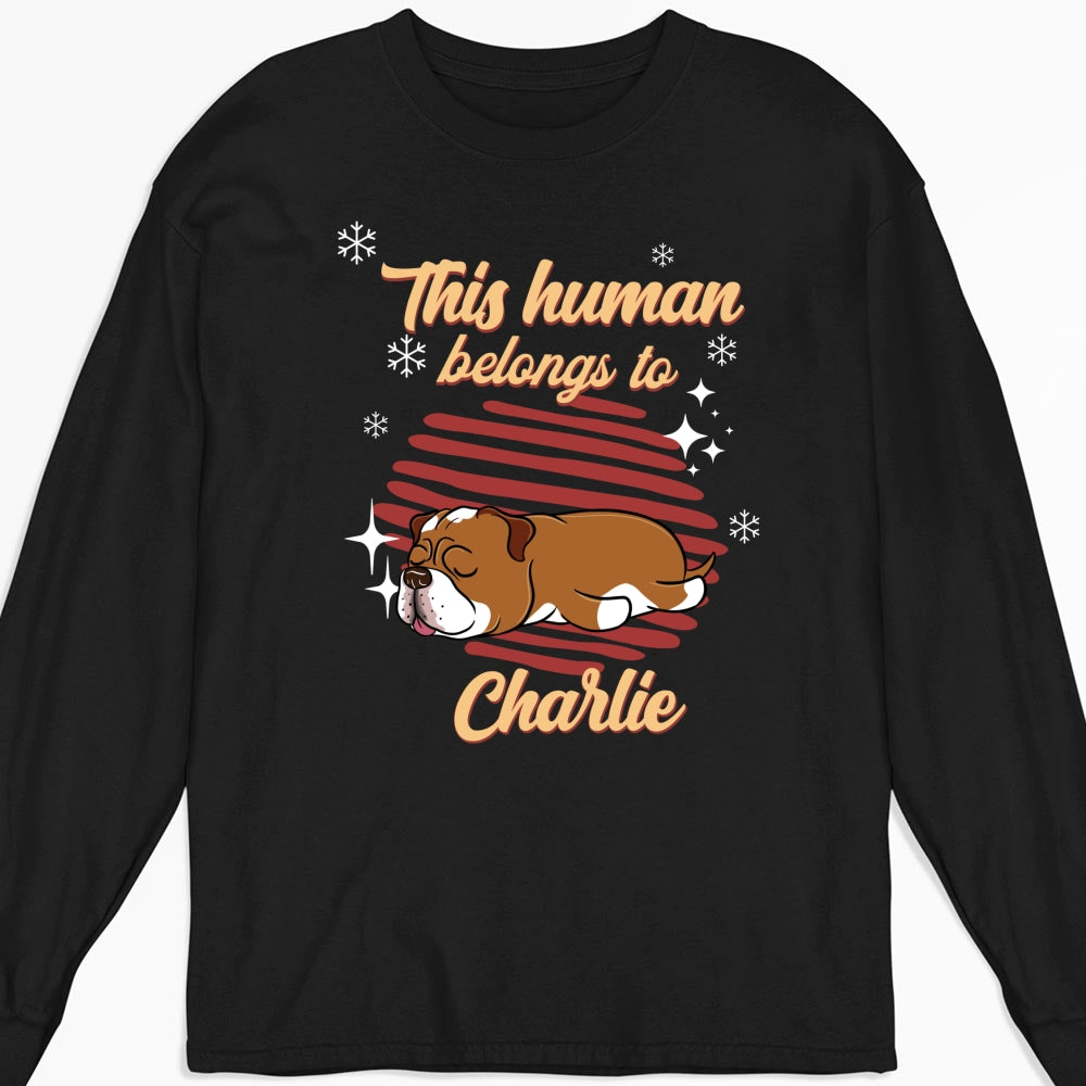 Belongs To Me - Exclusive Personalized Custom Long Sleeve Unisex T-shirt for Pet Lovers