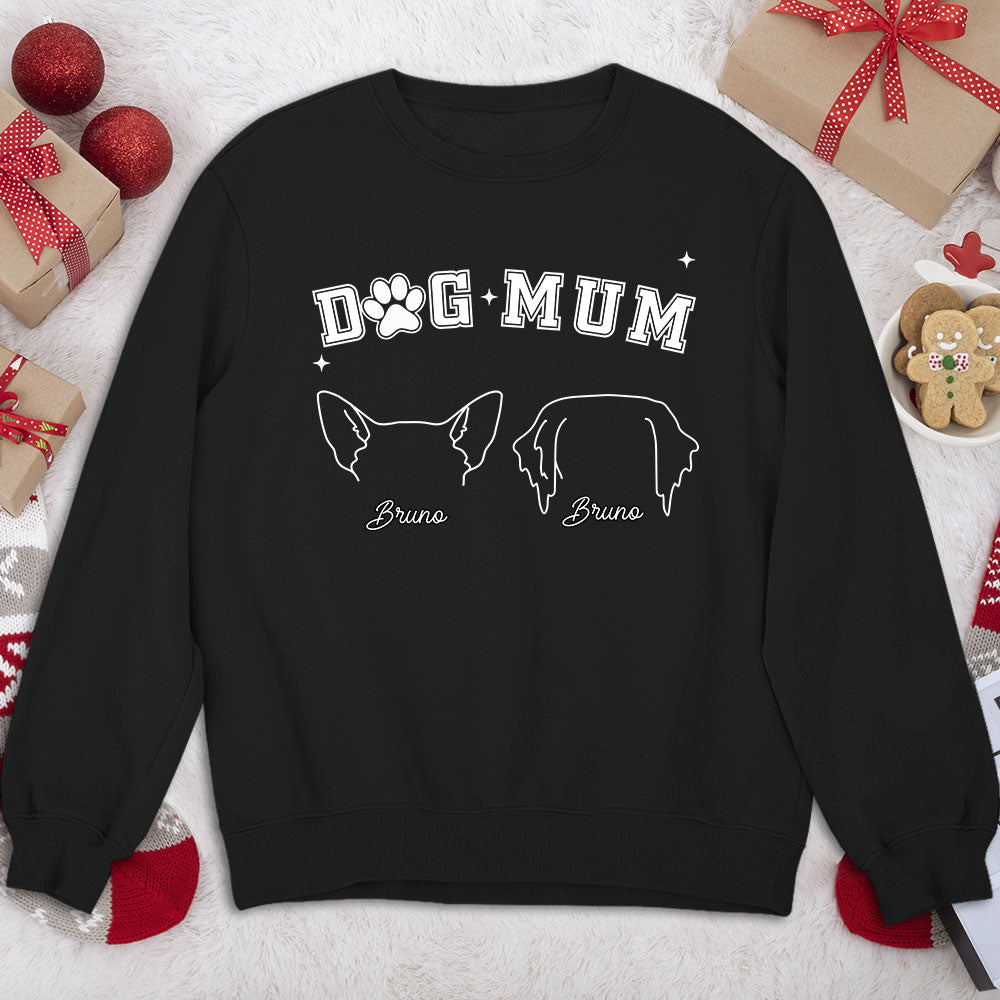 Dog Dad Mom Line - Personalized Custom Unisex 8.0 oz Sweatshirt for Pet Lovers