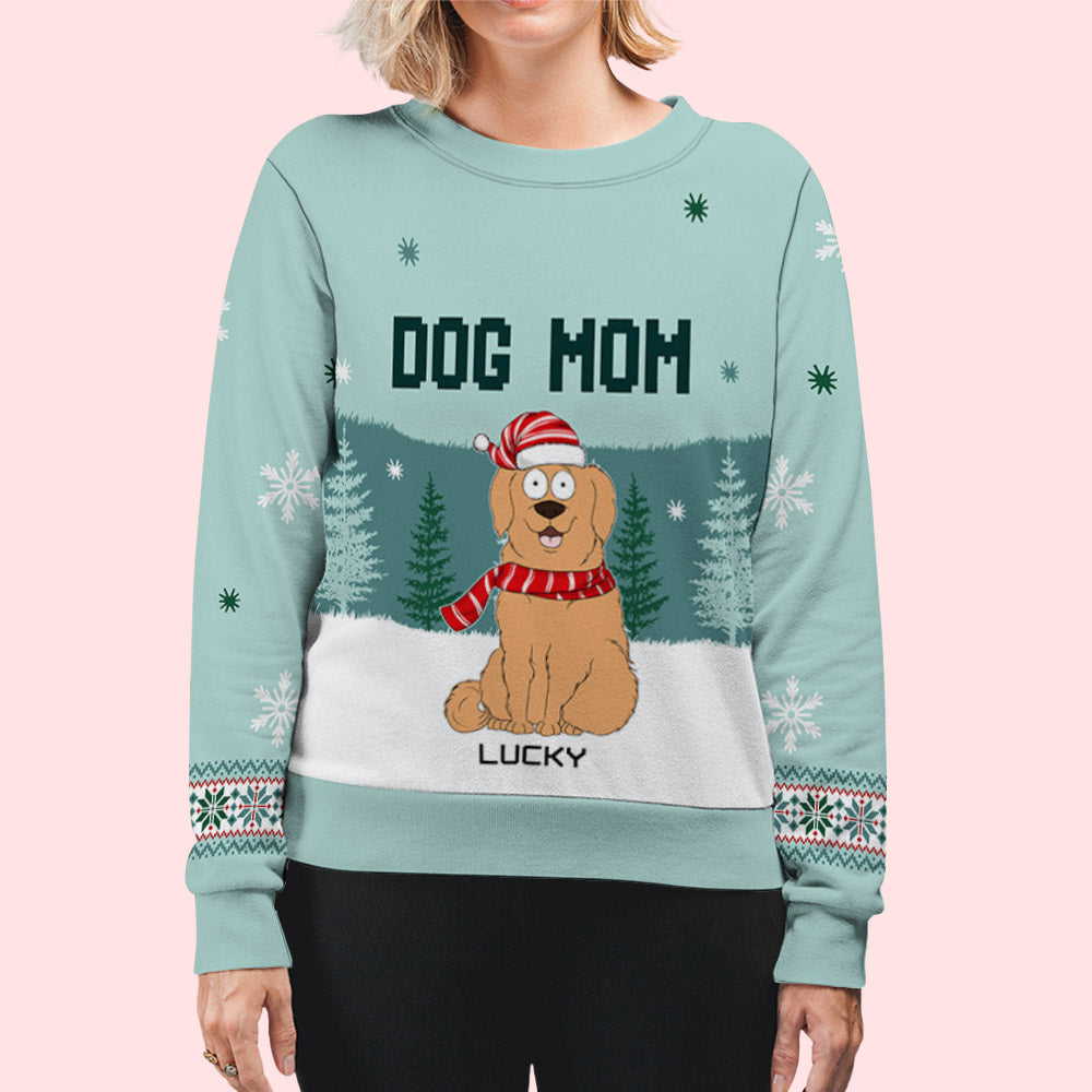 Fur Dad Forest - Personalized Custom All-Over-Print Unisex 8.8 oz Polyester Blend Sweatshirt