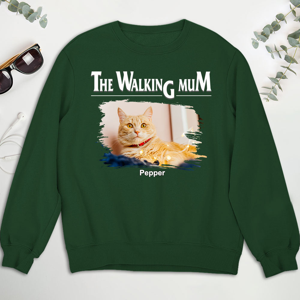 The Walking Cat - Personalized Custom Unisex 8.0 oz Sweatshirt for Pet Lovers