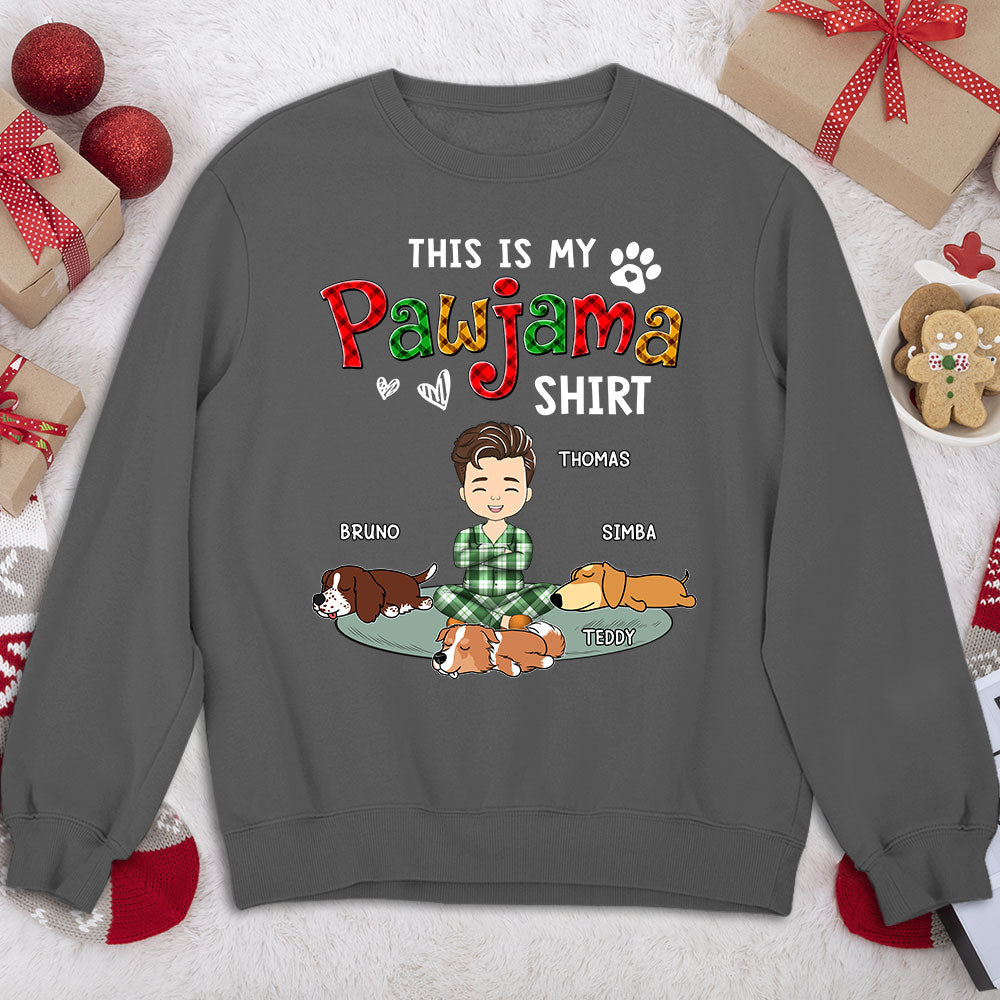 Handsome Pawjama Shirt Version 2 - Personalized Custom Unisex 8.0 oz Sweatshirt for Pet Lovers