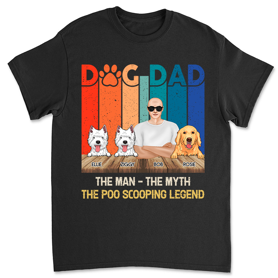 Dog Dad Man - Personalized Custom Unisex 5.3 oz T-shirt for Pet Lovers