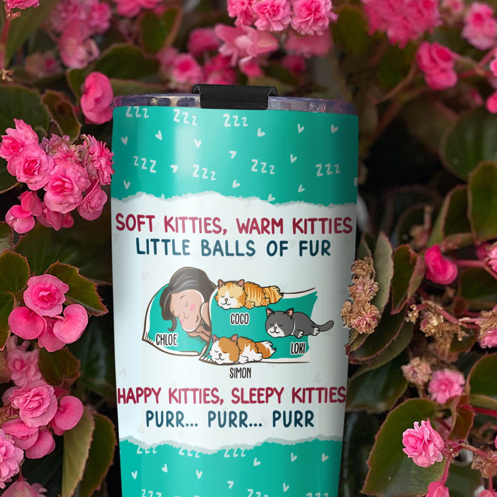 Soft Kitty Warm Kitty - Personalized Custom 20oz Stainless Steel Tumbler with Thousands of Cool Designs