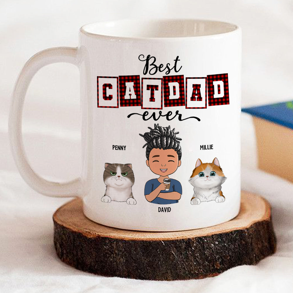 Top-Rated Personalized Custom Coffee Mug for Cat Moms and Dads of the Year