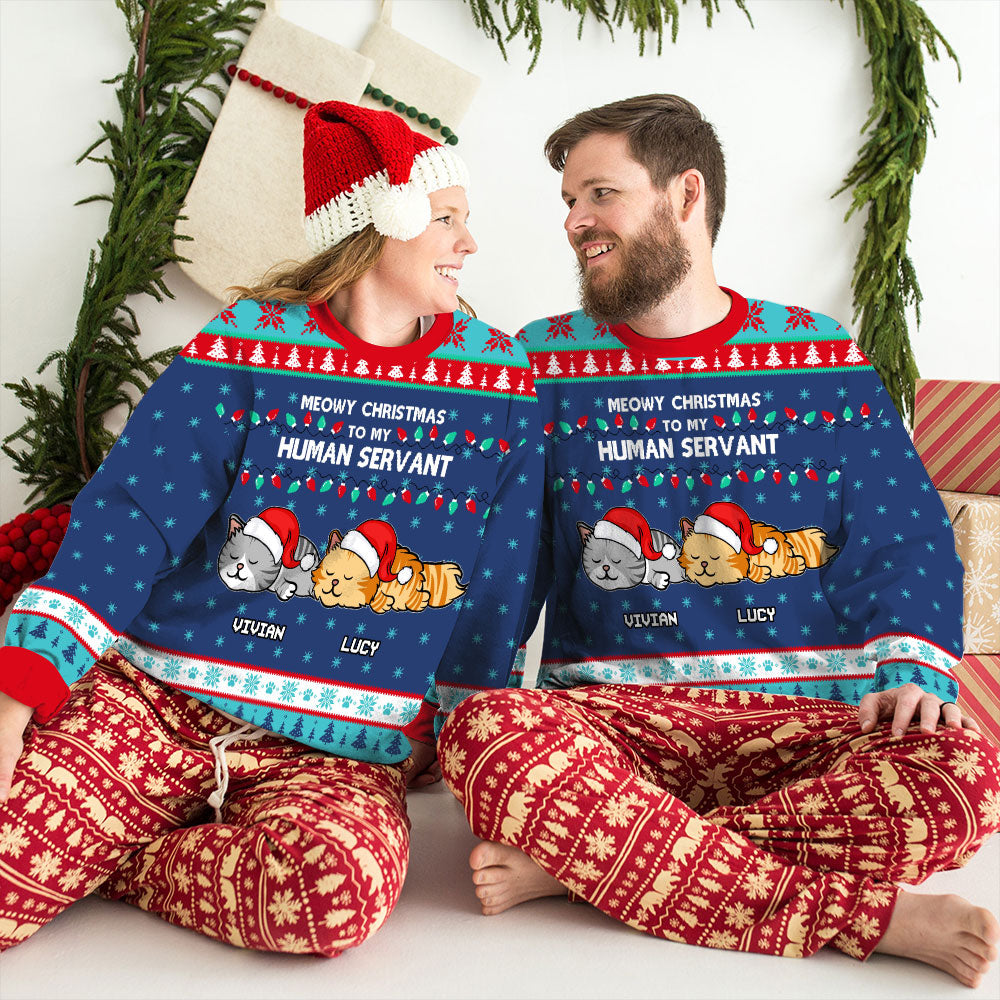 Unique Personalized Custom All-Over-Print Human Servant Sweatshirt - Ideal Gift for Pet Lovers