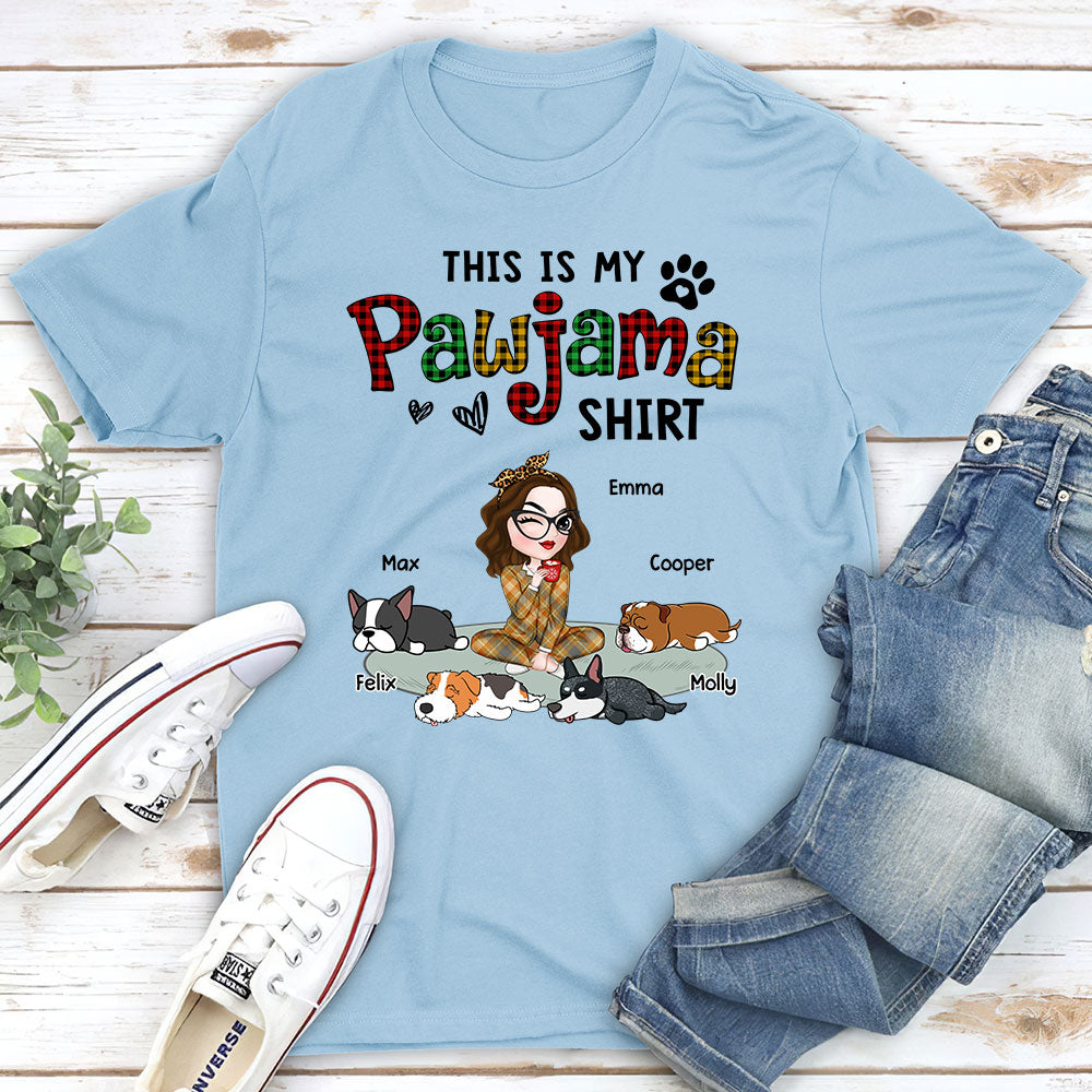 Pawjama Shirt Version 2 - Personalized Custom Unisex 5.3 oz T-Shirt for Pet Lovers