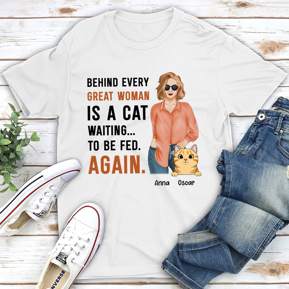 Waiting To Be Fed - Customizable Personalized Unisex T-shirt for Pet Lovers