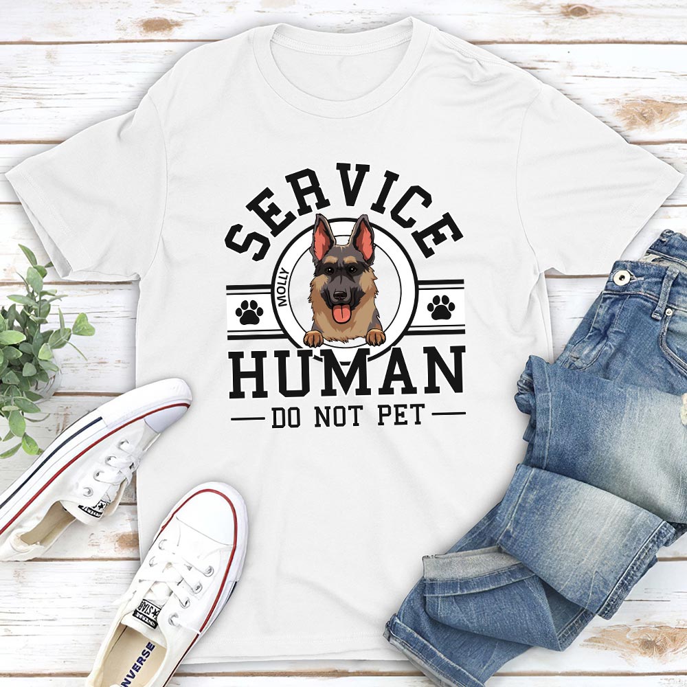 Dog Service Human Logo - Personalized Custom Fluorescent Unisex 5.3 oz T-shirt
