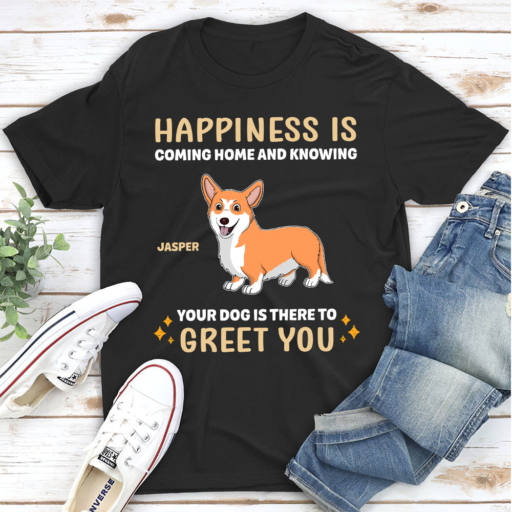 The Happy Moment - Personalized Custom Unisex 5.3 oz T-shirt for Pet Lovers