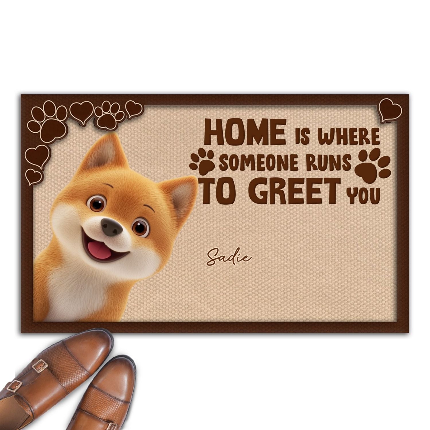 Greet You - Personalized Custom Pet Picture Doormat for Home and Garden