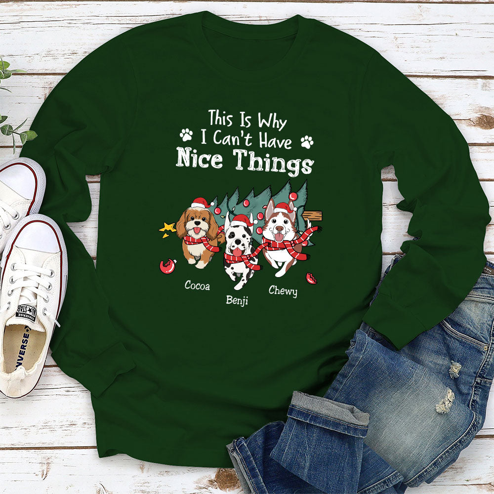 The Reason Is Here - Personalized Custom Unisex 6.0 oz Long Sleeve T-Shirt for Pet Lovers