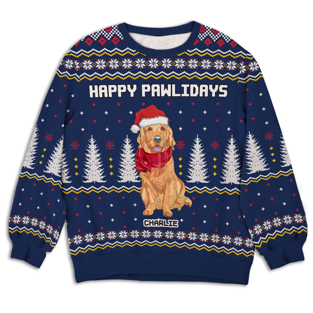 Christmas Personalized Custom Kids All-Over-Print Pet Pattern Sweatshirt - Ideal Gift for Pet Lovers