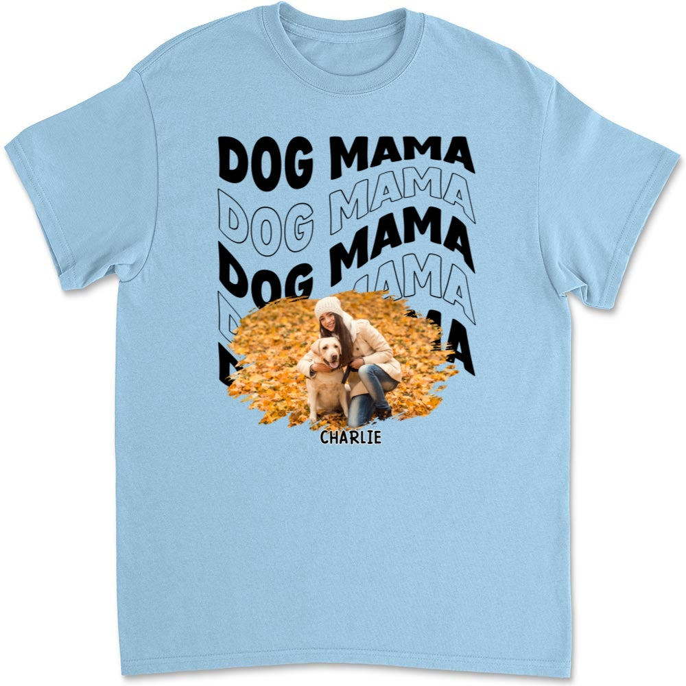 Dog Mom Era Version Personalized Custom Unisex 5.3 oz Photo T-shirt for Pet Lovers