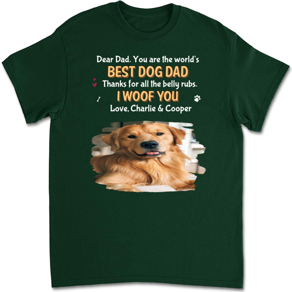 Customizable Unisex Personalized 'For All The Belly Rubs' Photo T-Shirt - Ideal Gift for Pet Lovers