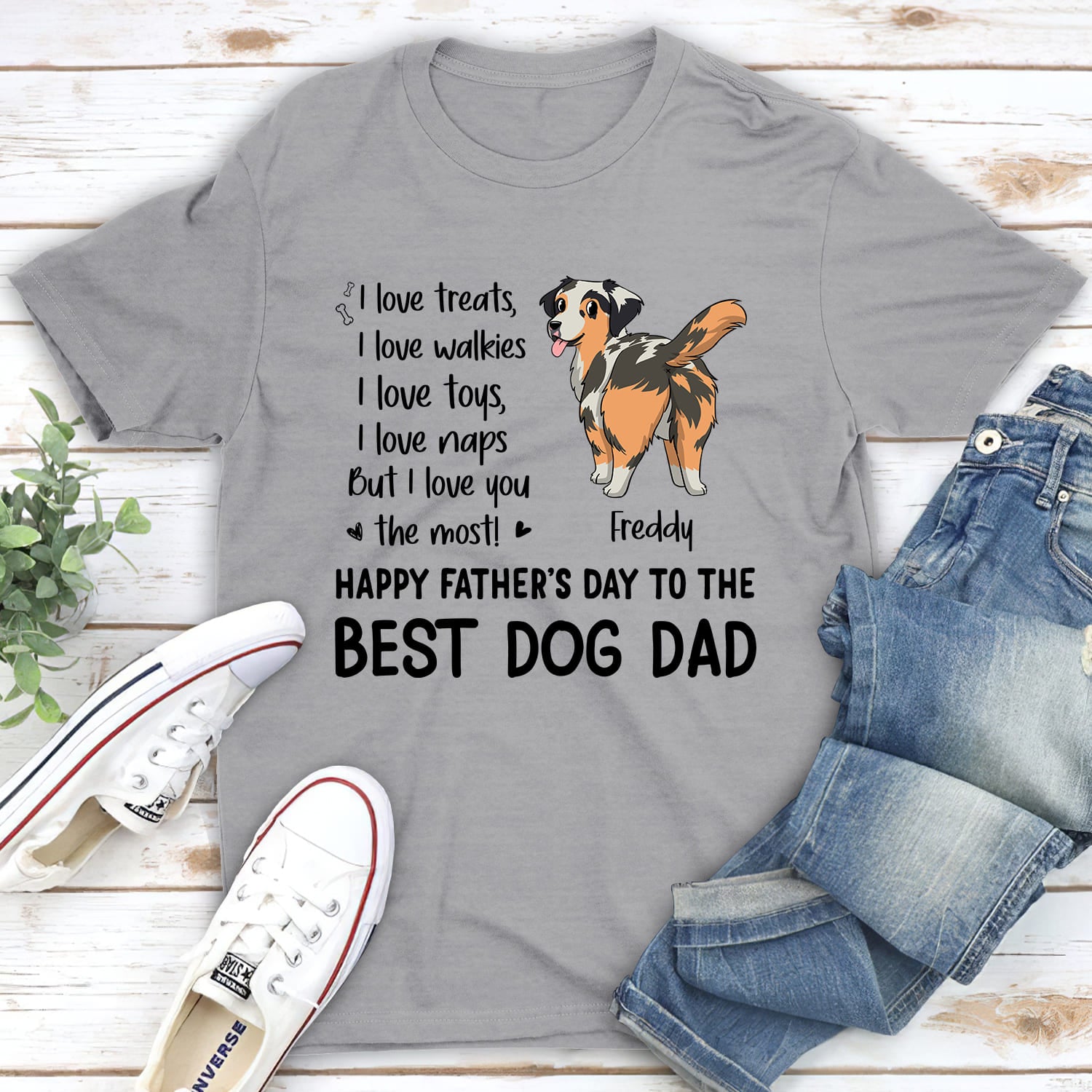 I Love You The Most - Personalized Custom Unisex 5.3 oz T-shirt for Pet Lovers