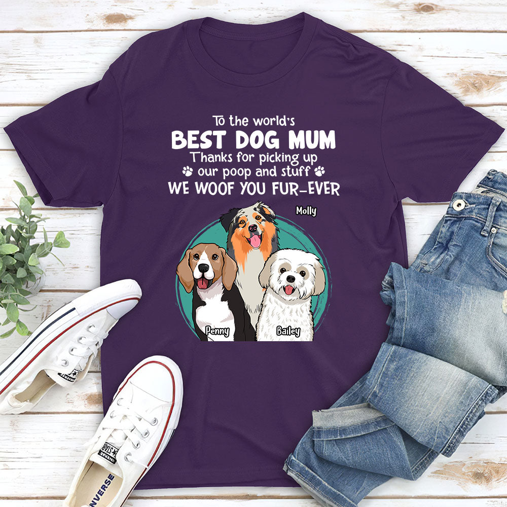 Thank You Dog Mom Dad - Personalized Custom Unisex 5.3 oz T-shirt for Pet Lovers
