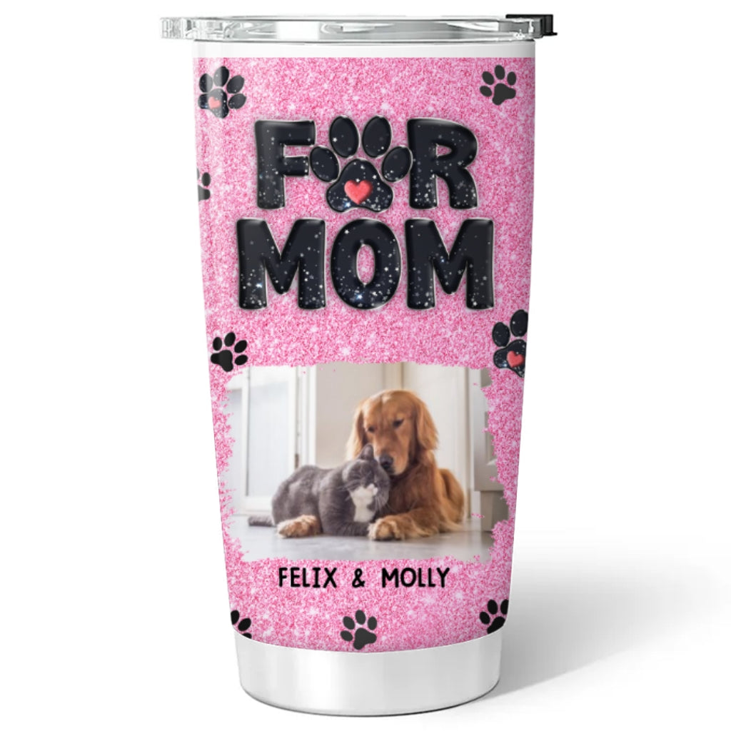 Exquisite Personalized Lovely Fur Mom Blink Photo Custom Tumbler