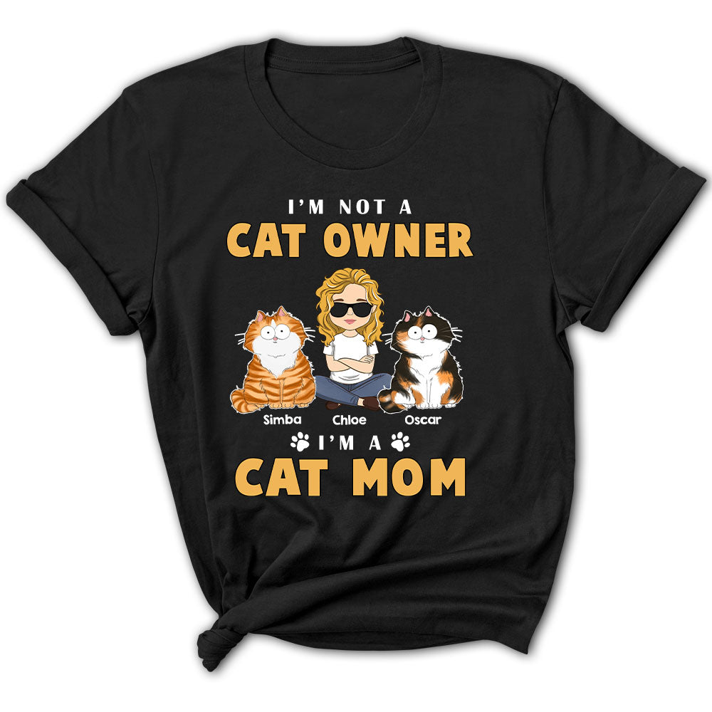 Funny Cat Mom - Personalized Custom Women's T-shirt for Pet Lovers