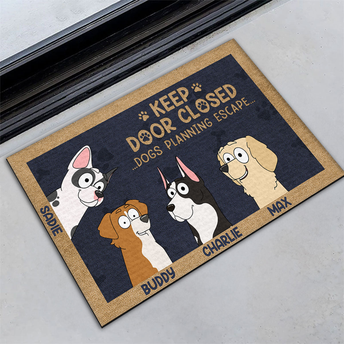 Personalized Custom Dog or Cat Doormat - Keep Your Door Welcoming