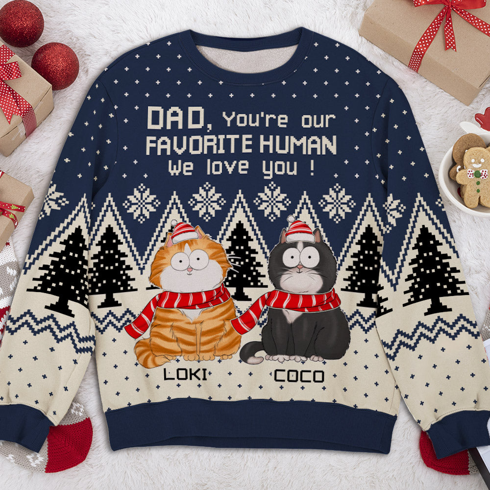 You Are My Favorite Human - Personalized Custom All-Over-Print Unisex Sweatshirt for Pet Lovers