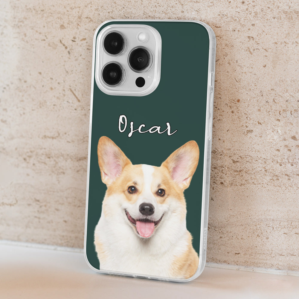 Unique Personalized Custom Pet Portrait Phone Case for Dog and Cat Lovers