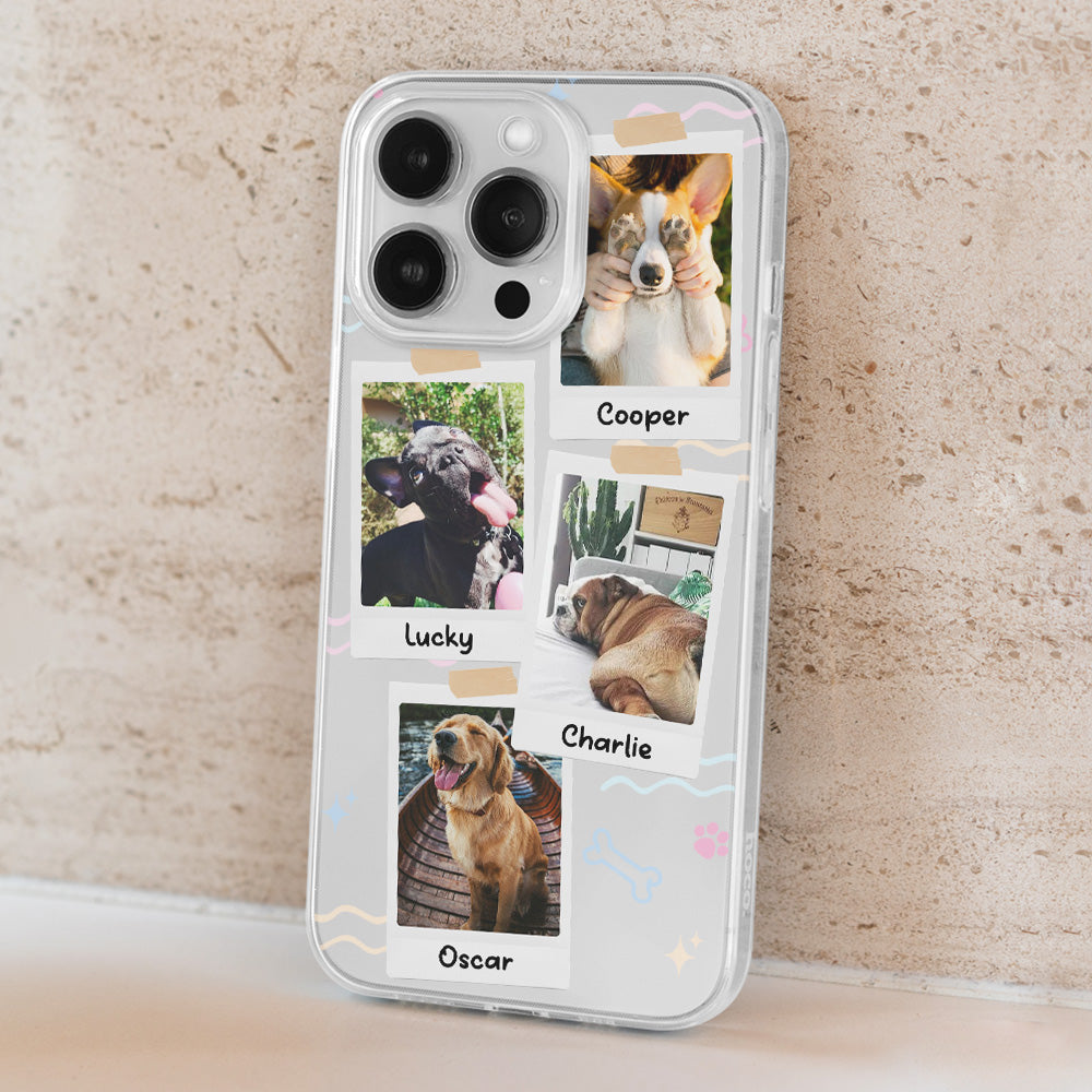 Personalized Custom Pet Photo Frame Phone Case for Dog and Cat Lovers