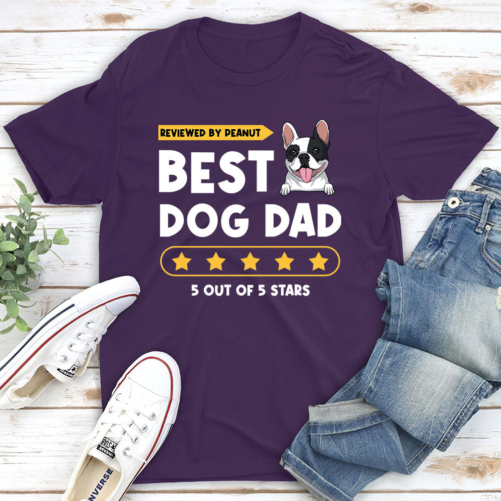 Dog Review - Personalized Custom Unisex Heavy Cotton T-shirt for Pet Lovers
