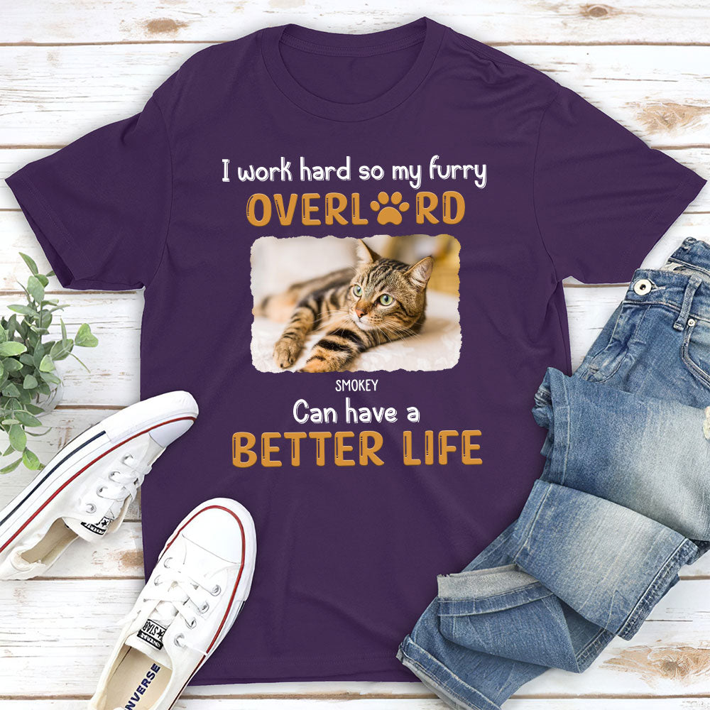 Cats Have Better Life - Personalized Custom Unisex 5.3 oz T-shirt for Pet Lovers