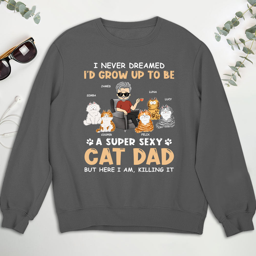 Sexy Personalized Custom Dad Mom Unisex 8.0 oz Sweatshirt - Ideal Gift for Pet Lovers