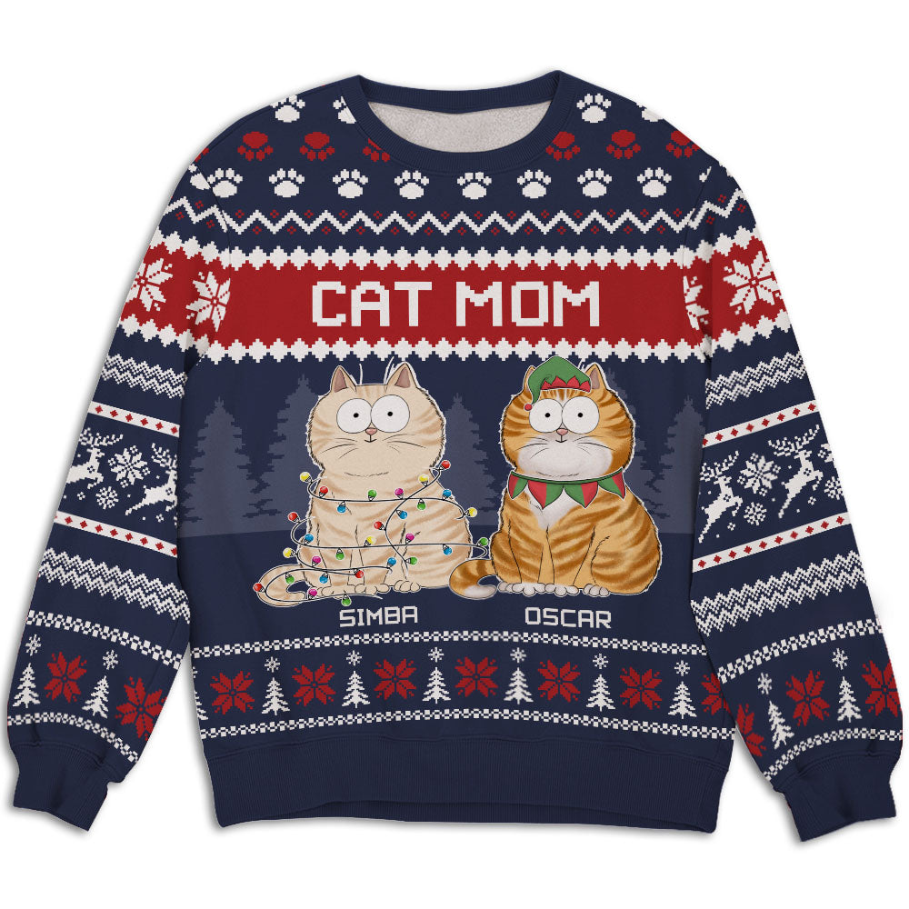 Funny Customizable Cat Grandma All-Over-Print Unisex Sweatshirt - Ideal Gift for Pet Lovers