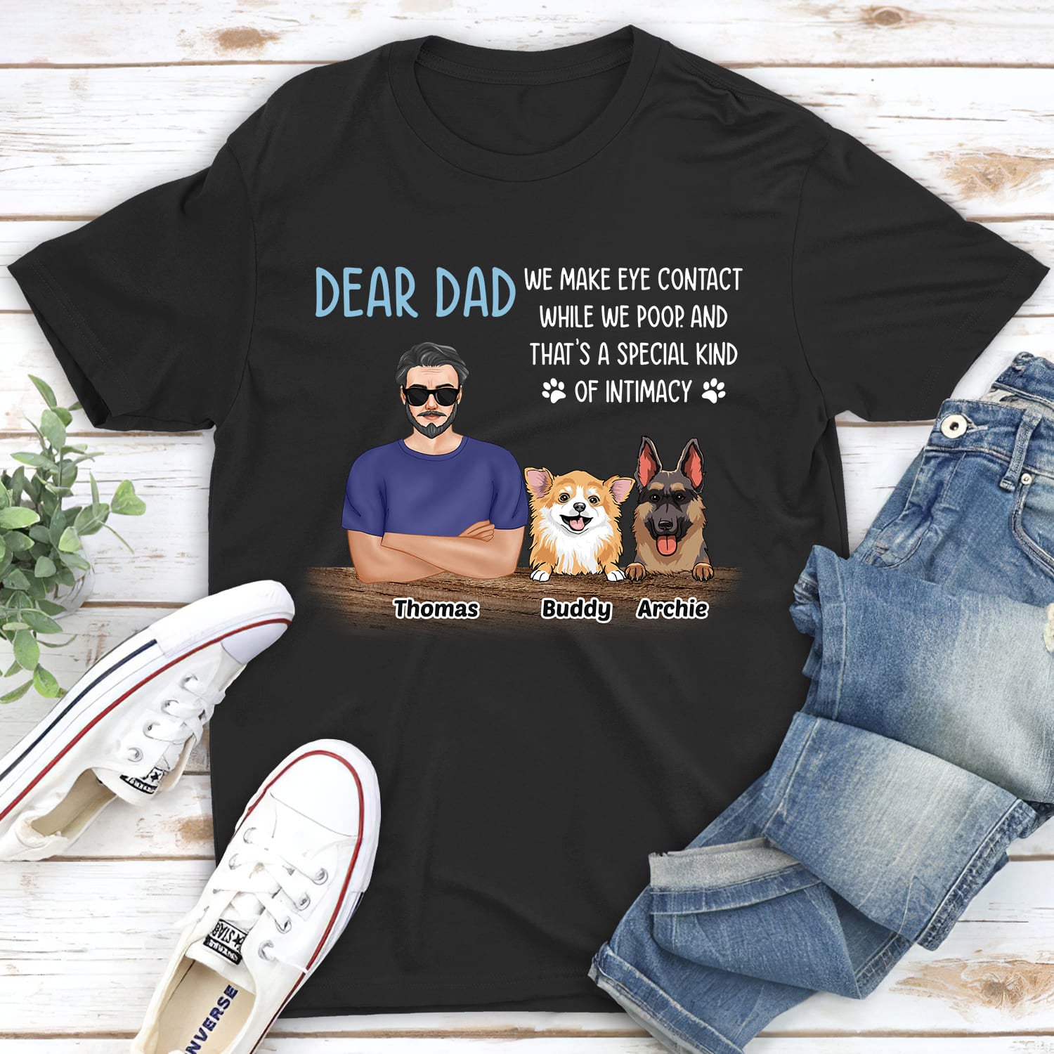 Exclusive Personalized Custom Unisex 5.3 oz Intimacy T-shirt for Pet Lovers