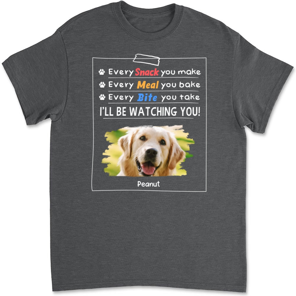 Personalized Custom Unisex 'I Will Be Watching You' Photo T-shirt - Ideal Gift for Pet Lovers