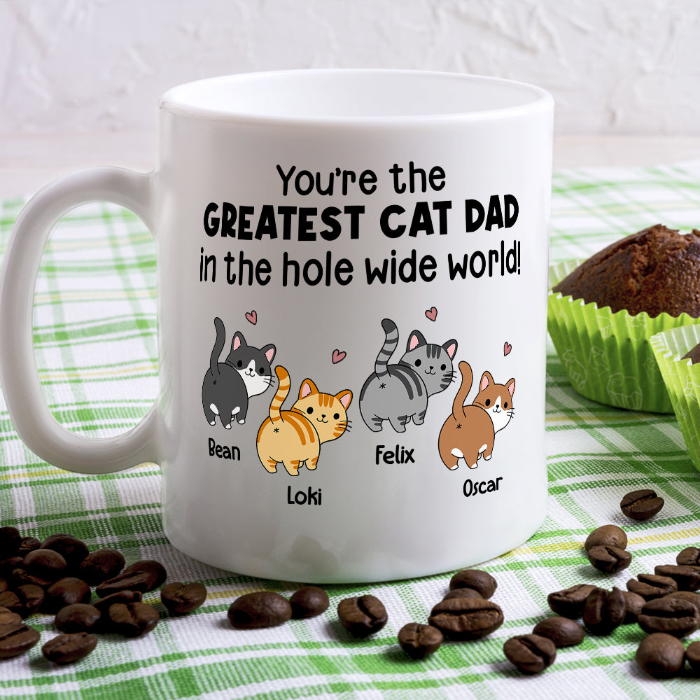 Greatest Cat Mom - Premium Personalized Custom Coffee Mug for Cat Lovers