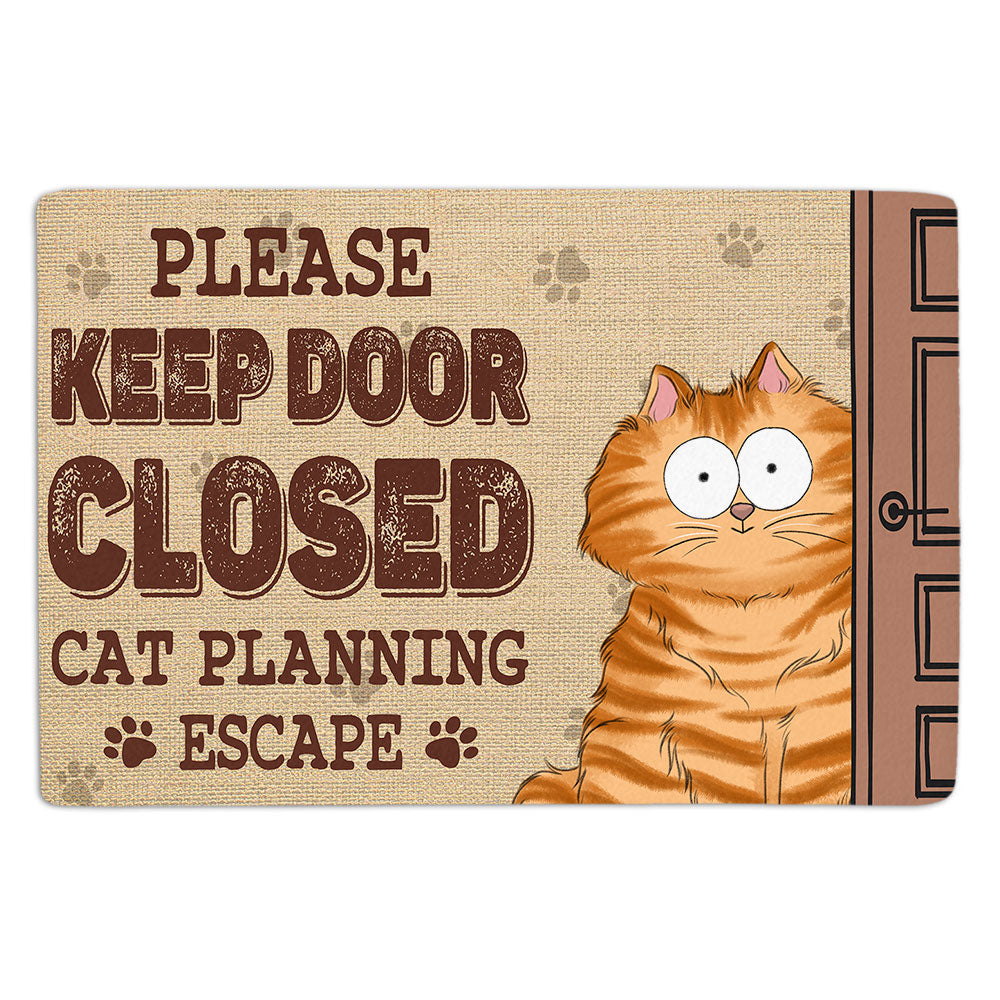 Cats Planning 2 - Customizable Personalized Doormat for Pet Lovers