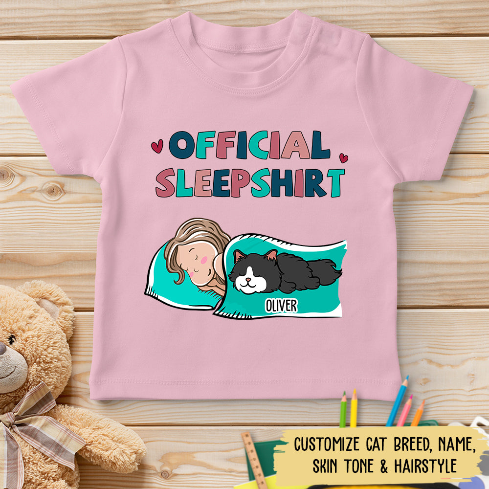 Personalized Custom Youth Cat Official Sleepshirt - Ideal Gift T-shirt