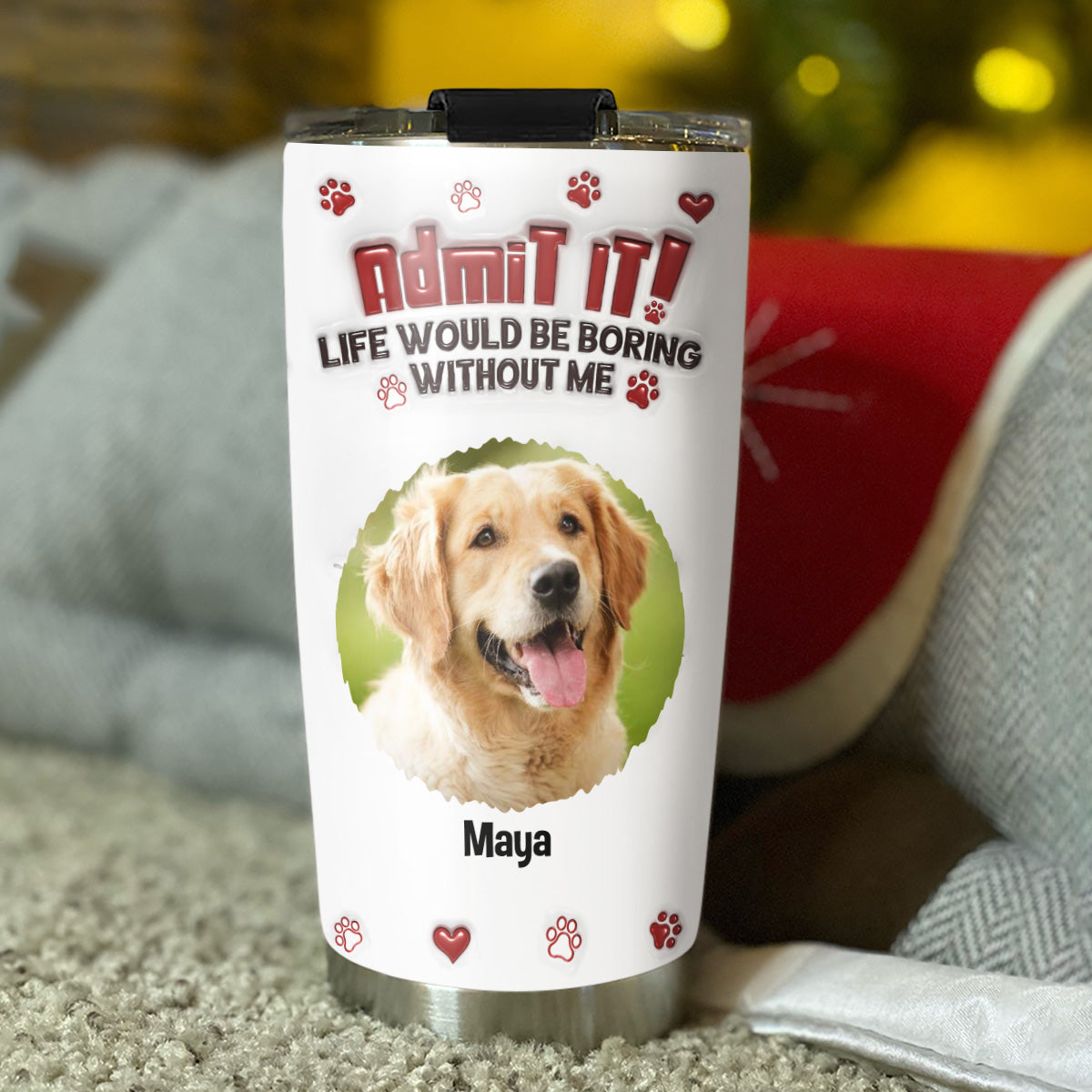 Accept It Mom Dad Personalized Custom 3D Inflated Effect Stainless Steel 20oz Tumbler for Unique Self - Expression
