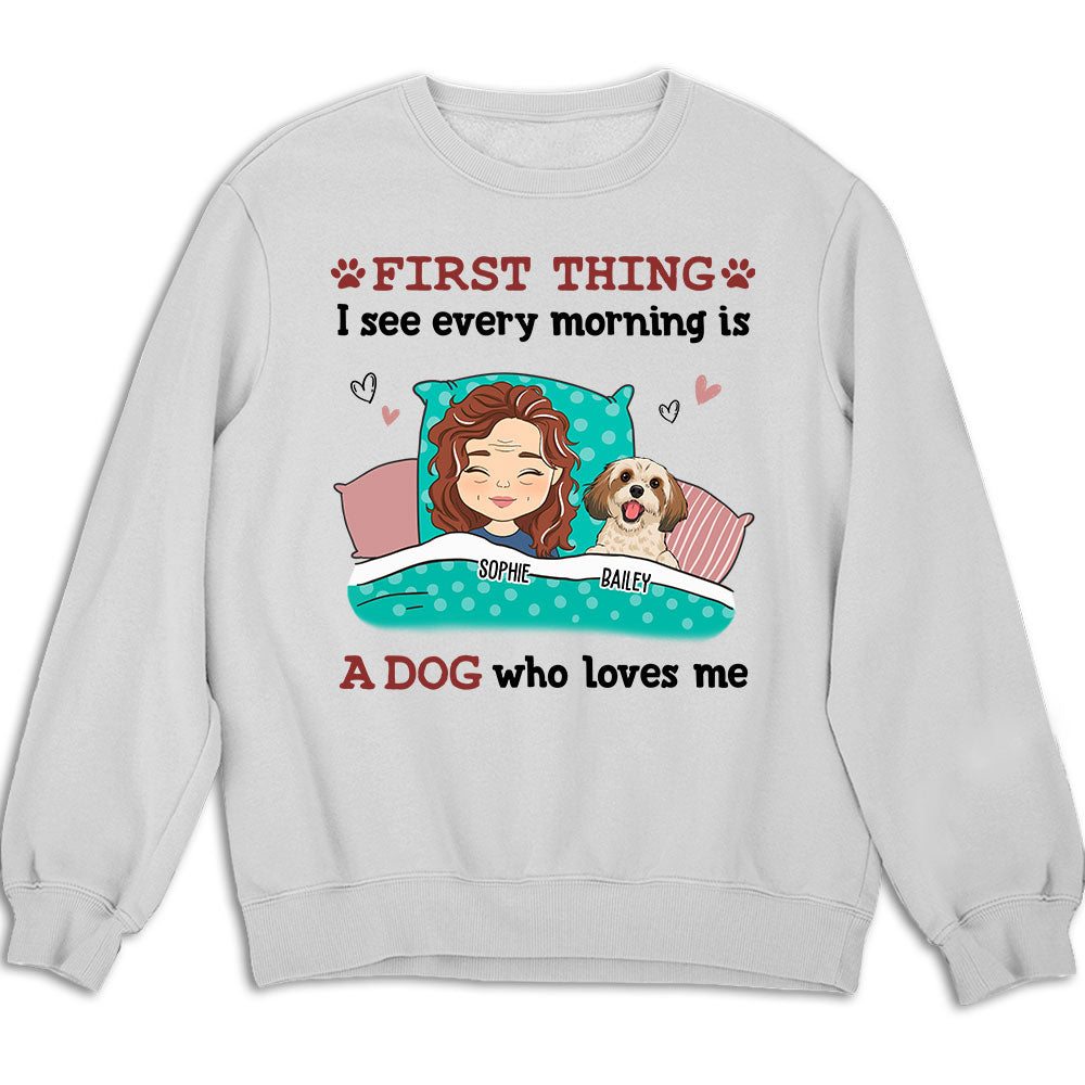 Every Morning - Customizable Personalized Unisex 8.0 oz Sweatshirt for Pet Lovers