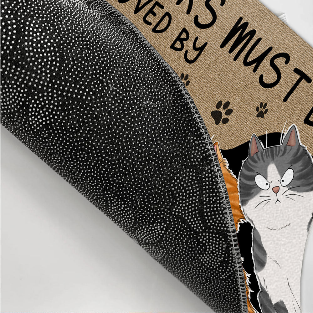 Approved By Pet - Customizable Personalized Doormat with Cat or Dog Picture