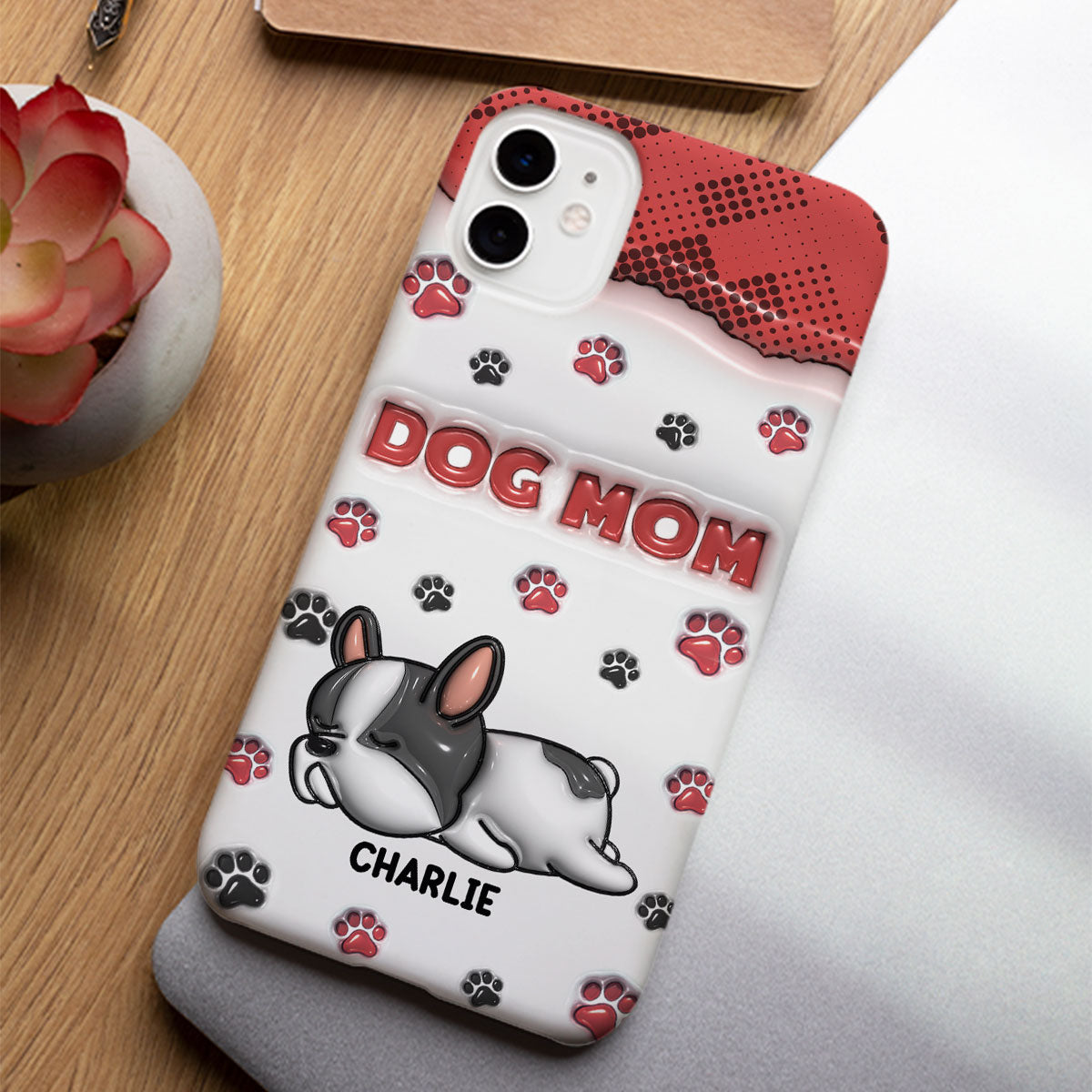 Dog Mom Version 2 - Exquisite Personalized Custom 3D Inflated Effect Phone Case for Fashion - Forward Dog Lovers