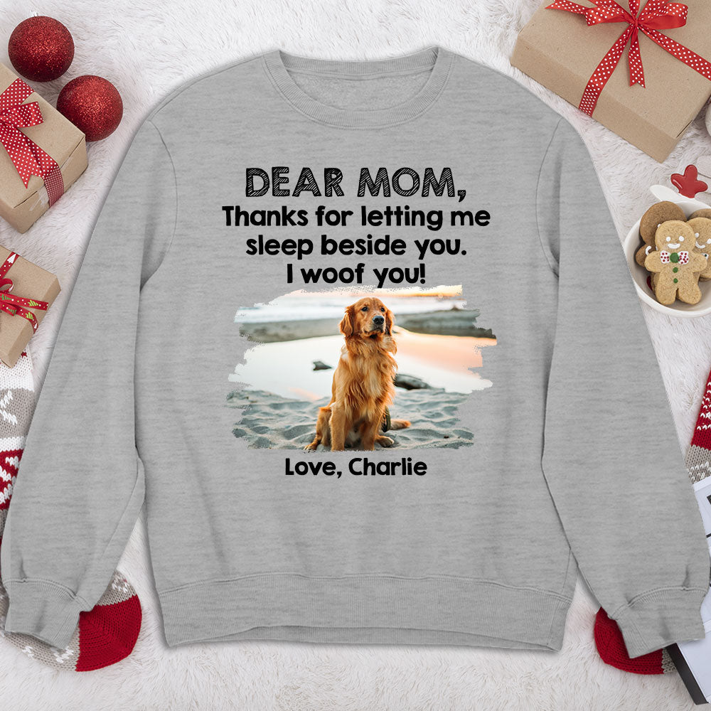 Personalized Custom Sleep Beside Dog Unisex 8.0 oz Sweatshirt