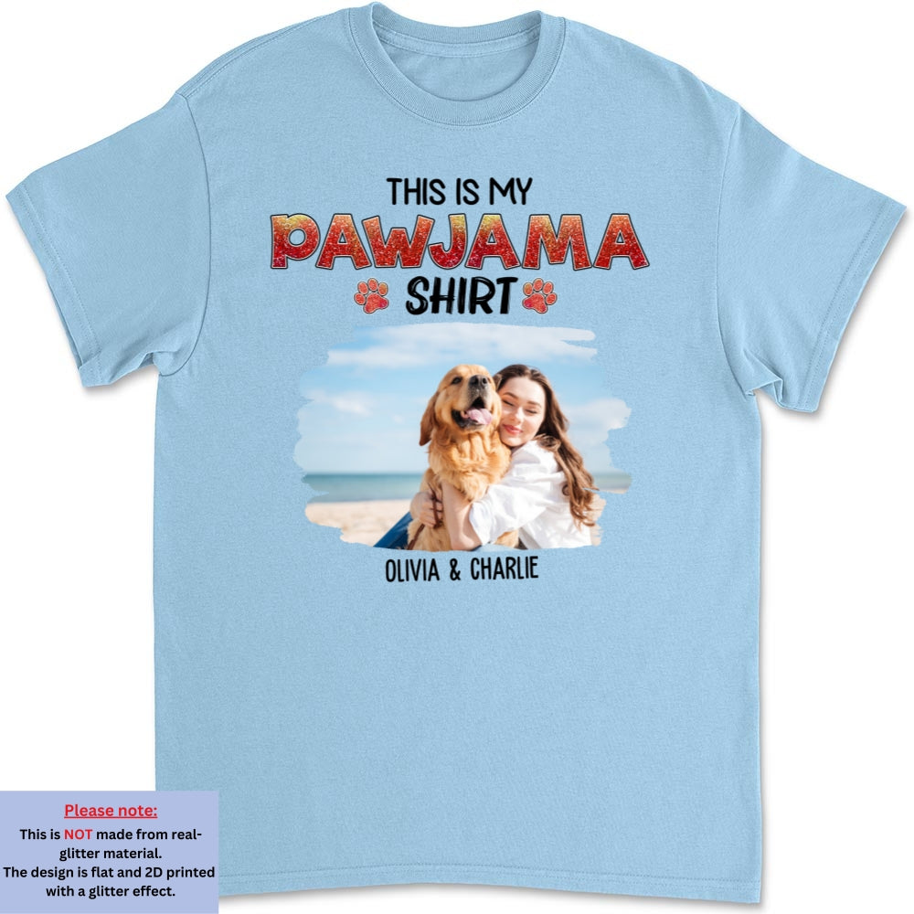 Pawjama Blink Photo - Personalized Custom Unisex 5.3 oz T-Shirt for Pet Lovers