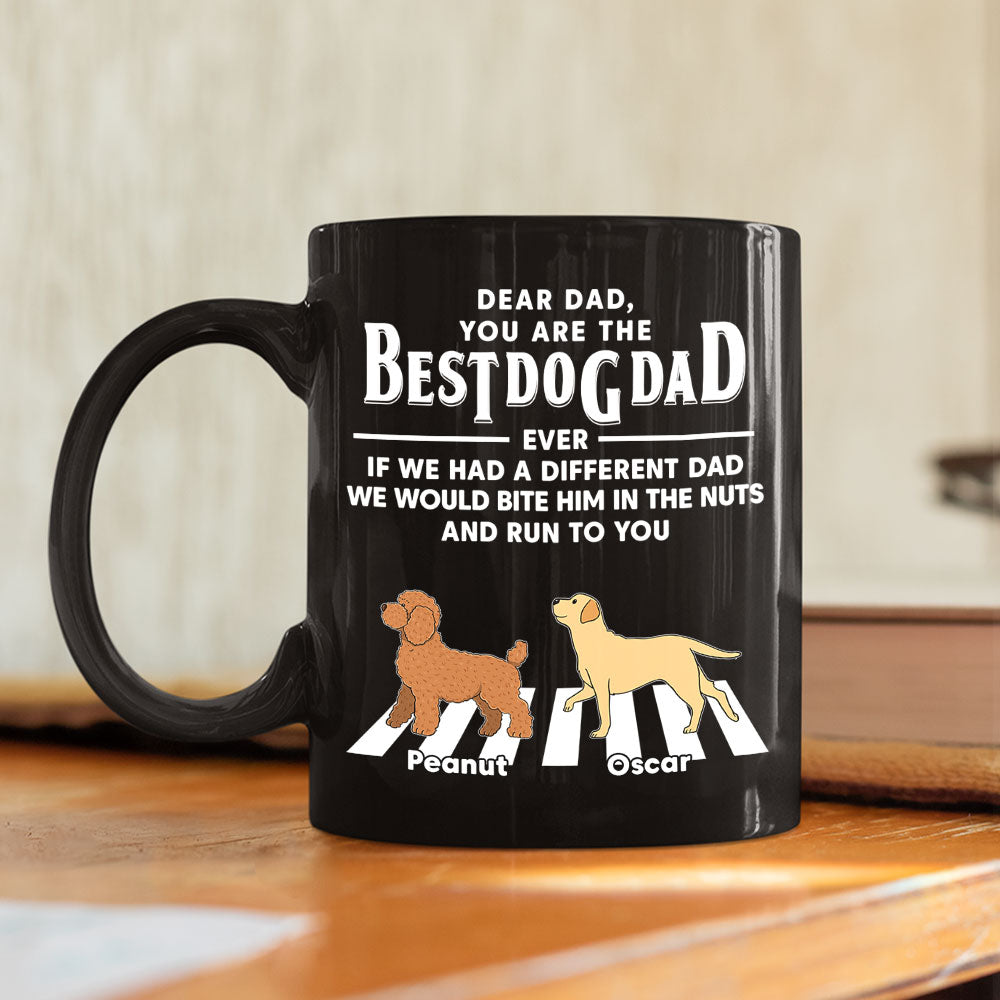 Dogs Run To You 2 - 11oz & 15oz Personalized Custom Black Ceramic Coffee Mug