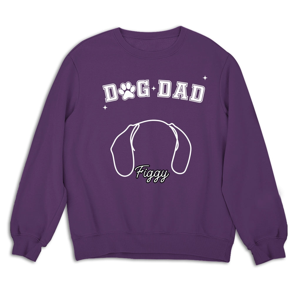 Dog Dad Mom Line - Personalized Custom Unisex 8.0 oz Sweatshirt for Pet Lovers