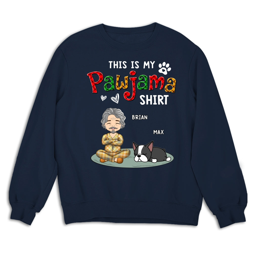 Handsome Pawjama Shirt Version 2 - Personalized Custom Unisex 8.0 oz Sweatshirt for Pet Lovers