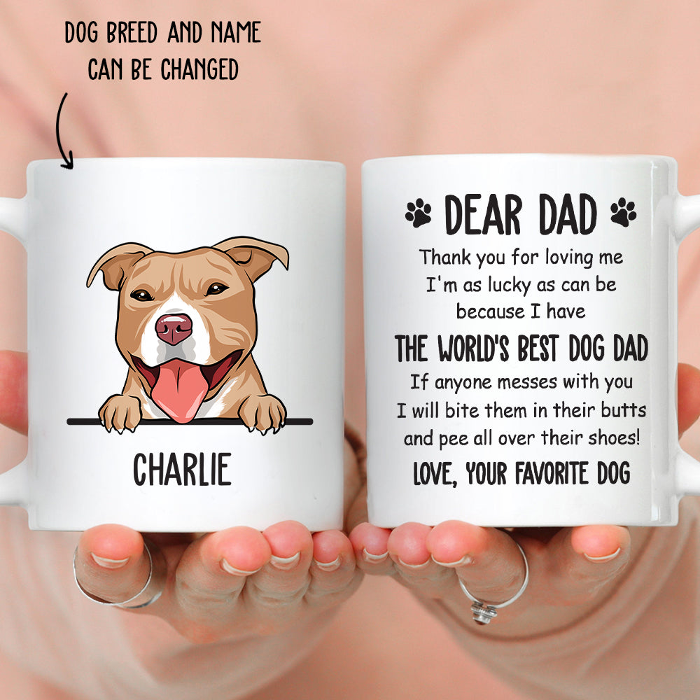 World's Best Dog Dad - Exclusive Personalized Custom Coffee Mug for Pet Lovers