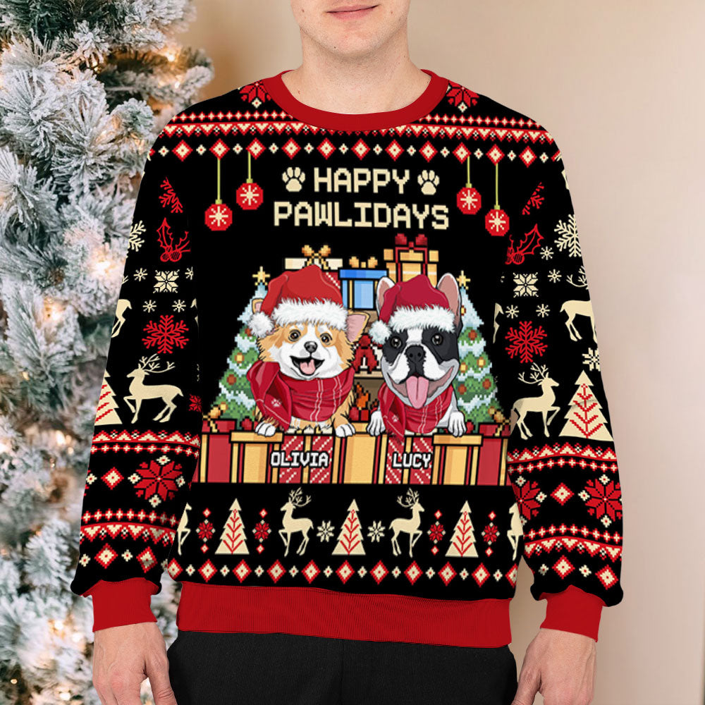 Unique Paw Gift - Personalized Custom All-Over-Print Unisex 8.8 oz Sweatshirt for Pet Lovers