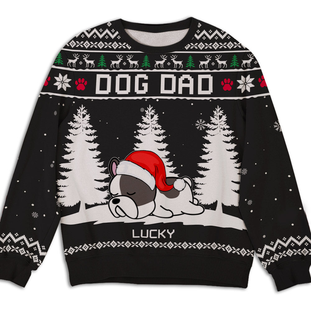 Customizable All-Over-Print Winter Pet Sleeping Sweatshirt - Ideal Gift for Pet Lovers